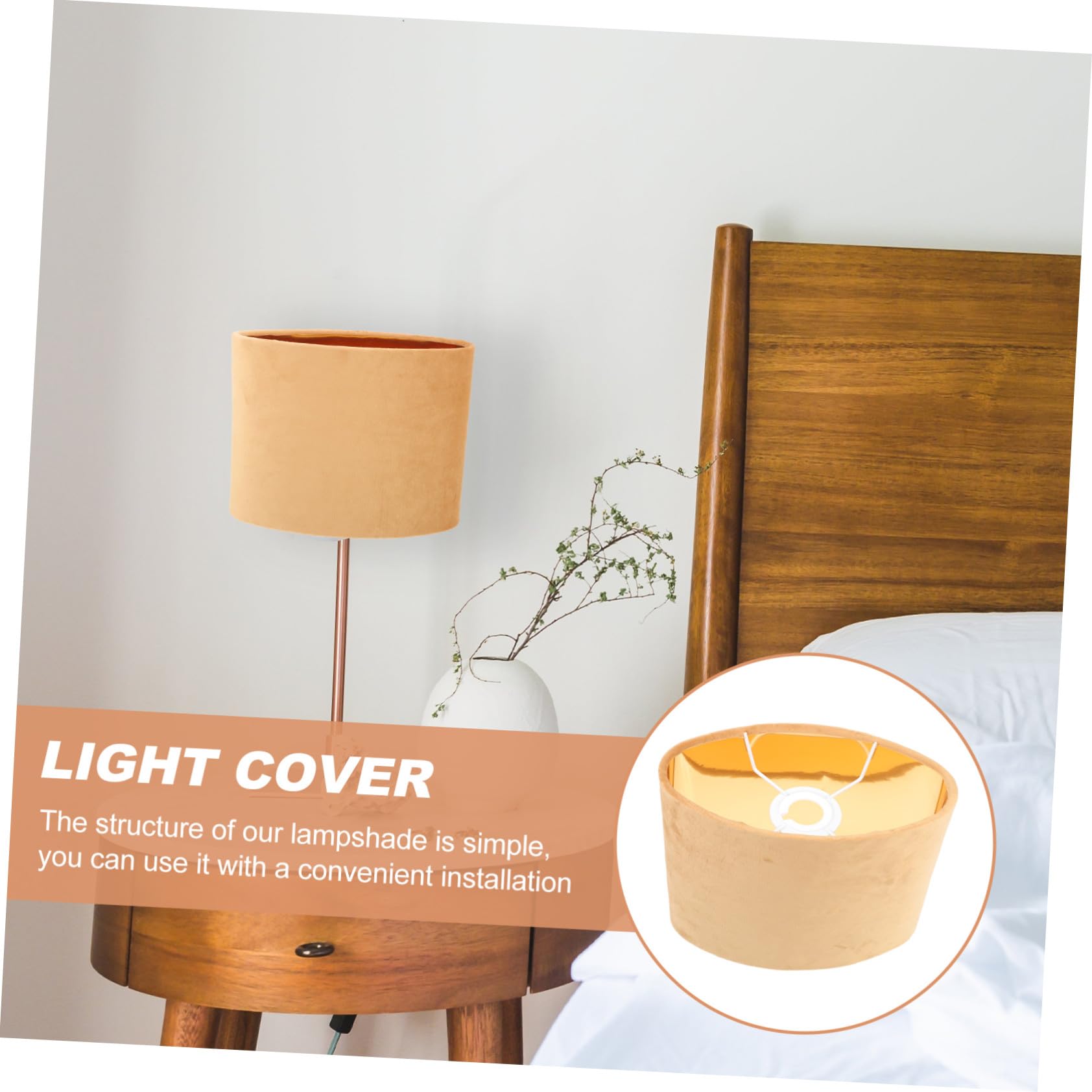 Artibetter 1pezzi Paralume in Tessuto Semplice Copertura per Lampada da Camera da Letto Accessorio per Lampada Idea Regalo per Inaugurazione della Casa