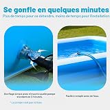 Sloosh Inflatable Swimming Pool for Adults with Seats, 304.8 x 182.8 x 55.8cm Full-Sized Blow Up Durable Thickened Above Ground Family Pool, Large Paddling Pool for Summer Water Party Garden Lawn,Blue - 3