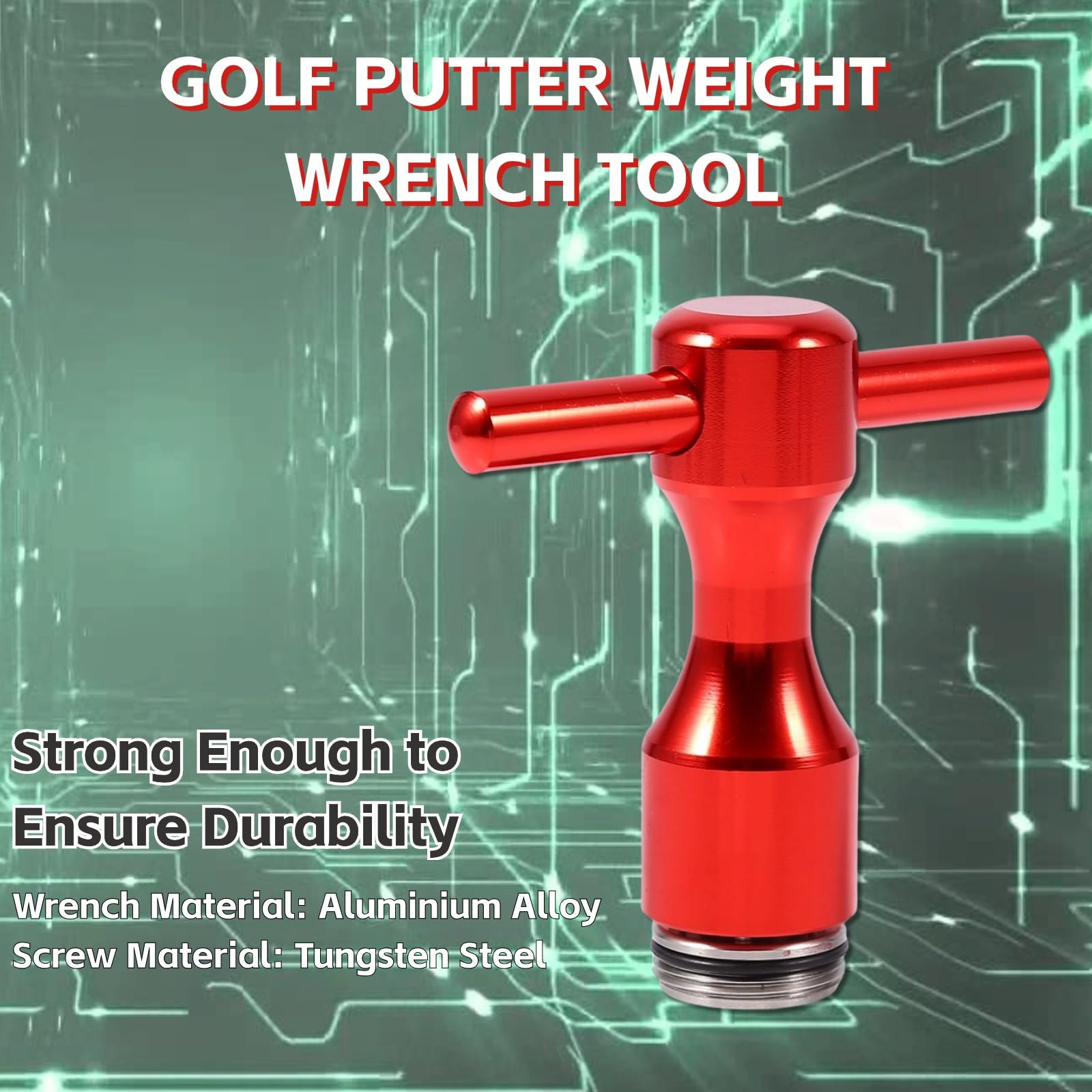Herramienta de Llave Inglesa de Peso de Putter, 2 Piezas 25-40g Red Golf Putter Weights + Herramienta de Llave de Llave de Golf para Putters Scotty Cameron(30G)