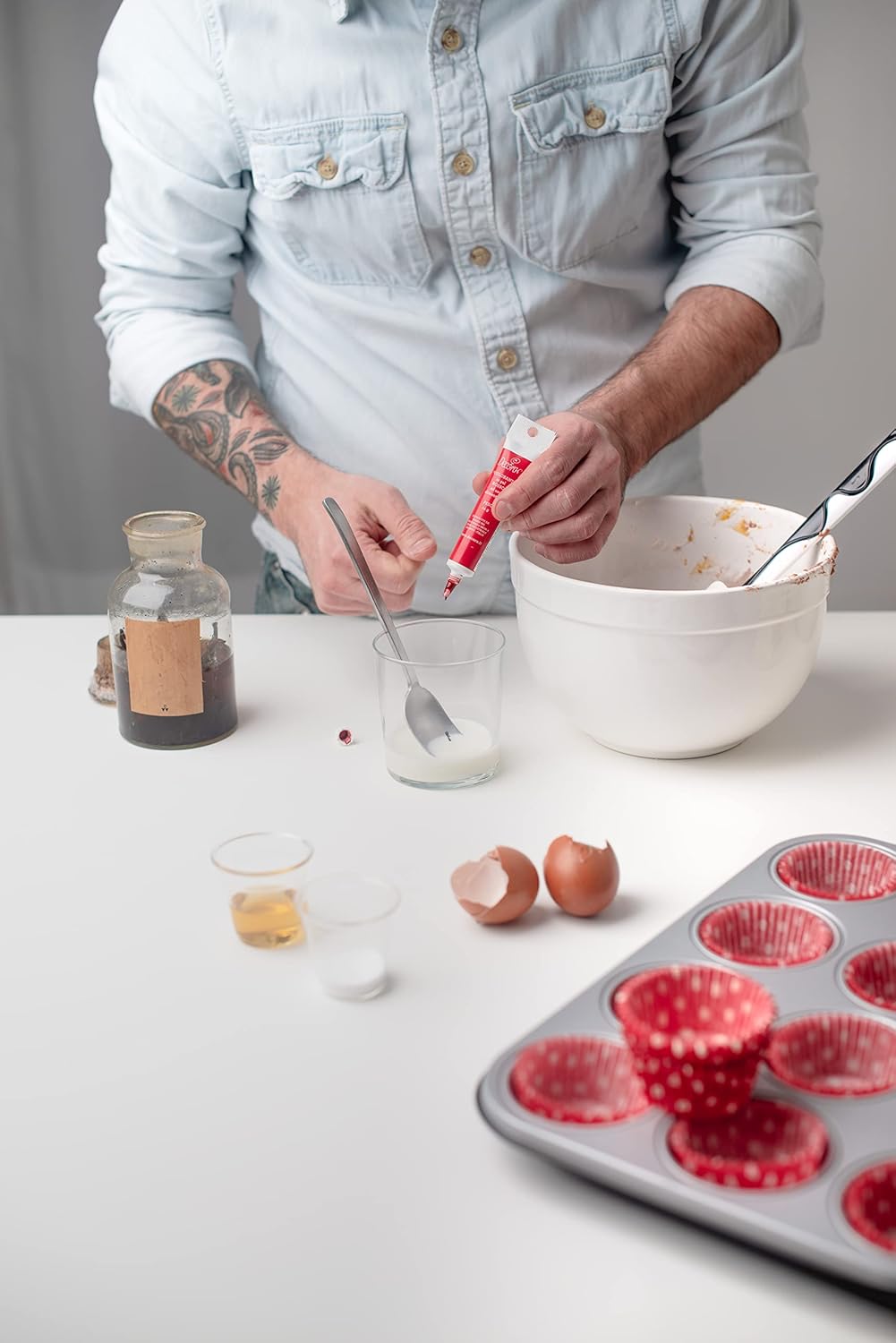 DECORA Blue Rings Baking Cups, Blue, 50 x 32 mm, 75-Piece