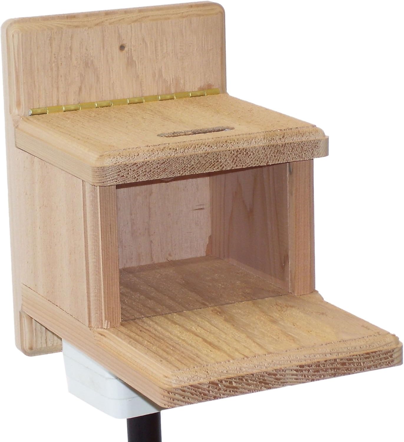 Birds Choice SNSQ Recycled Squirrel Munch Box, Squirrel Feeders, 7-3/16"L X 12-3/8"W X 11-5/8"H, Taupe w/ Green Roof