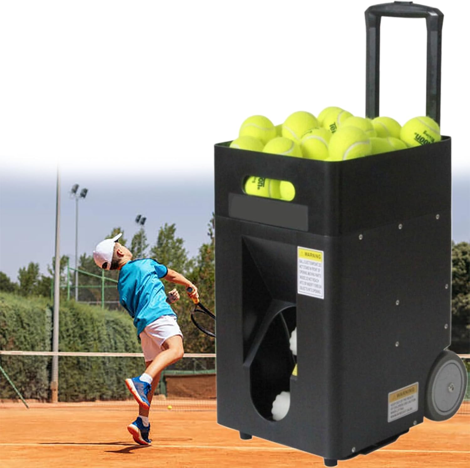 Tennis Ball Machine, Automatic Portable Tennis Ball Launcher, Tennis Training Practice Thrower, Multi-Mode Drills, for Tennis Training and Skill Practice