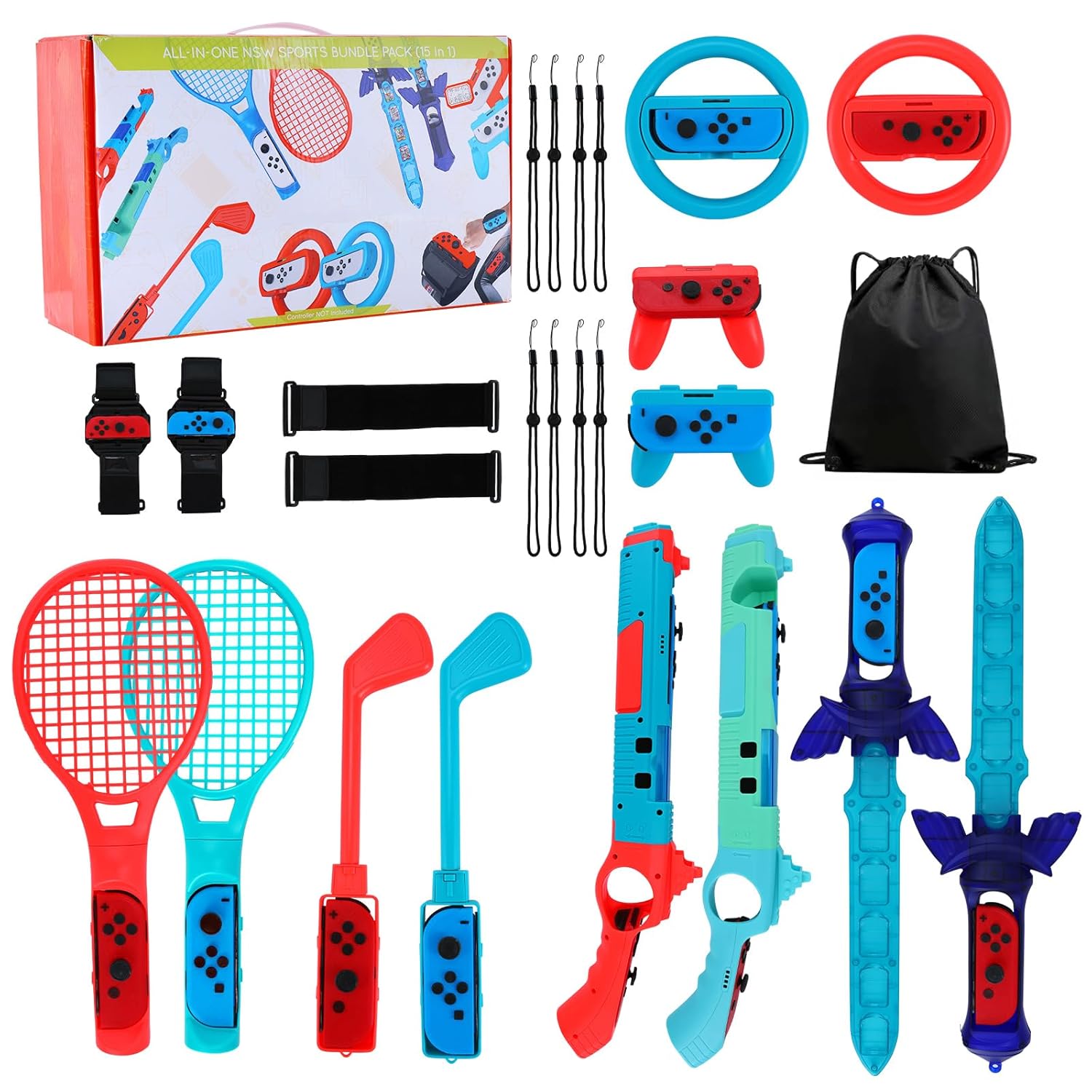 ZOOS Largesize Switch Sports Accessories Bundle for