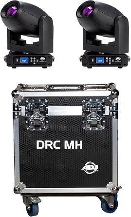 Audiosavings Bundle 2 ADJ Focus SPOT 4Z 200W Cool White LED DMX Moving Head Spot Light Bundle with 1 American DJ ADJ DRC MH Case for 2 ADJ Focus Spot 4Z/5Z/Focus Beam/Flex/Three Z Items 3
