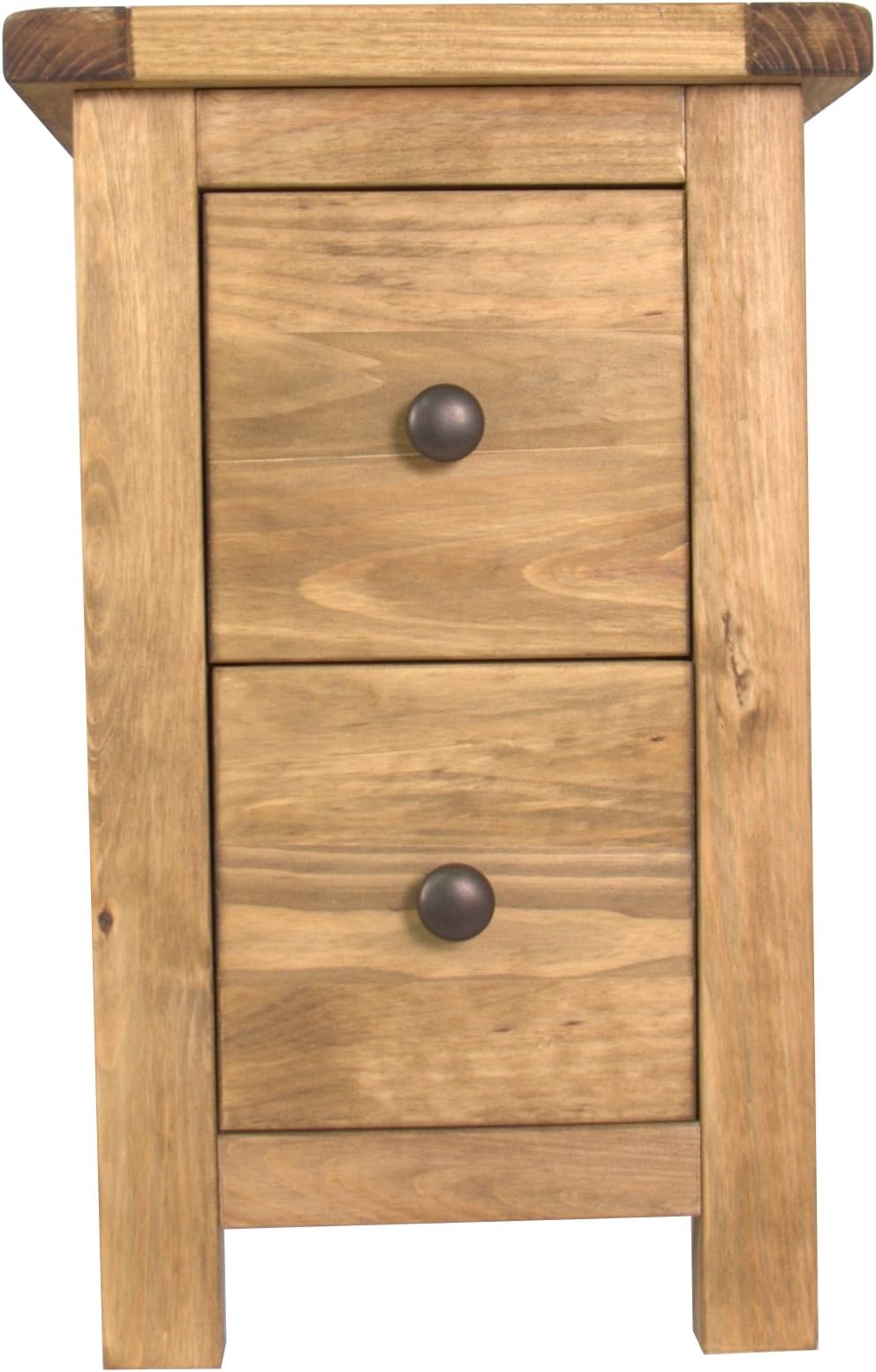 CBC Cabinets 2-Drawer Bedside Petite, Wood, Waxed