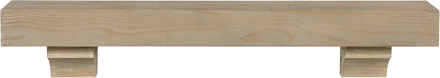 Pearl Mantels 355-72-46 Cherokee Pine Fireplace Mantel Shelf, 72", Fontana Sandblasted Finish
