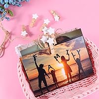 Vista 7 de HEALLILY 100 piezas Mini pinzas de madera con forma de estrella clips para colgar en la pared, clips de fotos, pinzas para fotos, clips