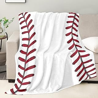 KING DARE Baseball Blanket, Soft Fleece Throw for Kids, Unique Baseball Gifts Ideas for Boys & Girls Aged 5-12, 50x60 Inch