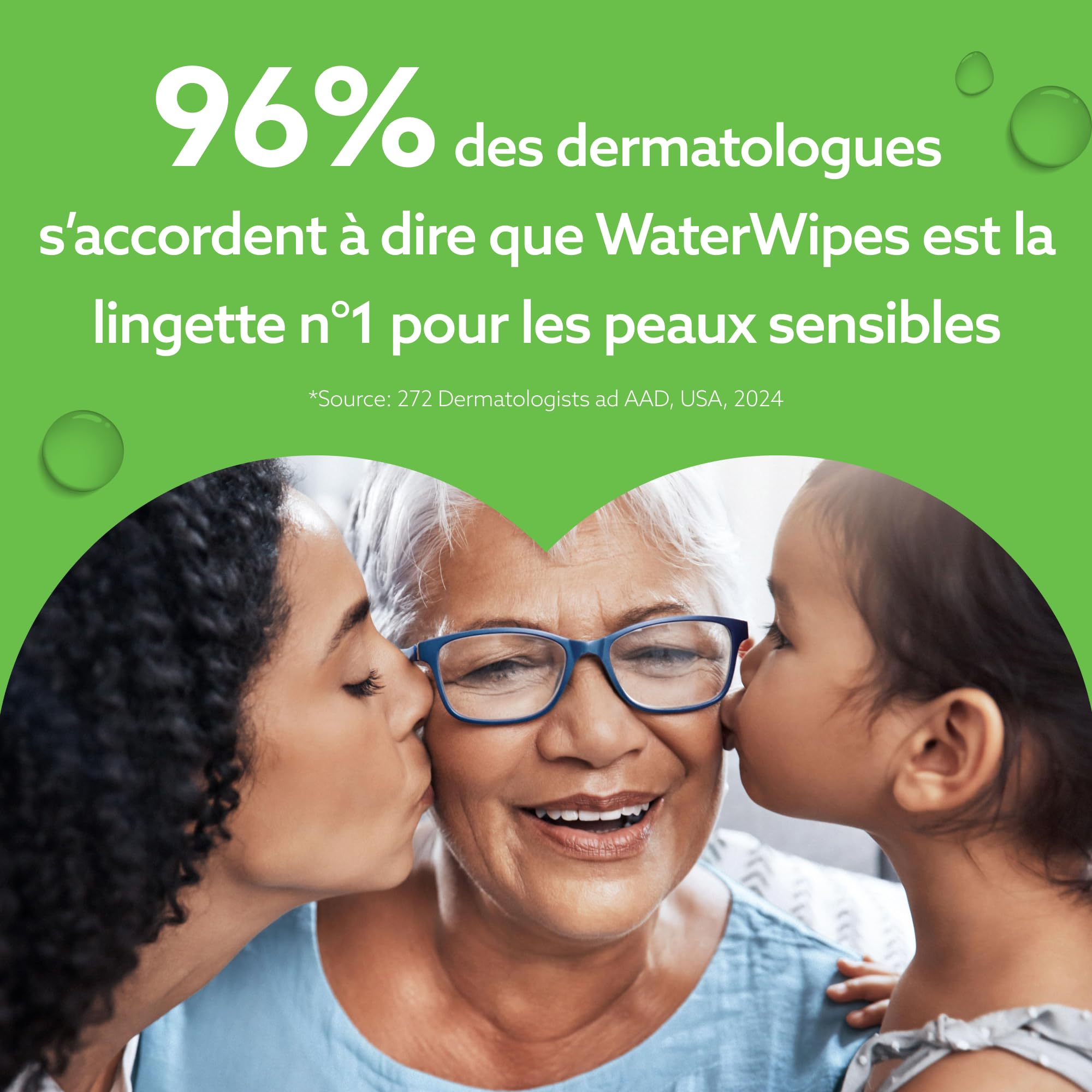 WaterWipes Sensitive+ Hydrating Boost Wipes, Lingettes Hydratantes, 360 unités (1 paquets), 3-en-1 nettoie, soigne, hydrate, 99% d'eau avec aloe vera, non parfumées