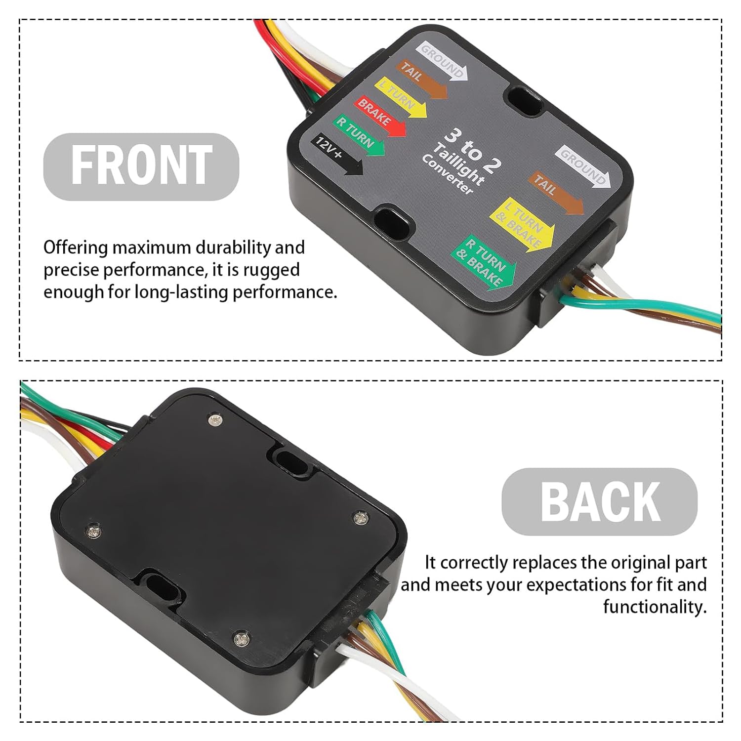 Direct Fit 4 Pin 3 Way 2 Trailer Wiring Set Trailer Link for 2021-2024 Models Ensuring Proper Lighting Link
