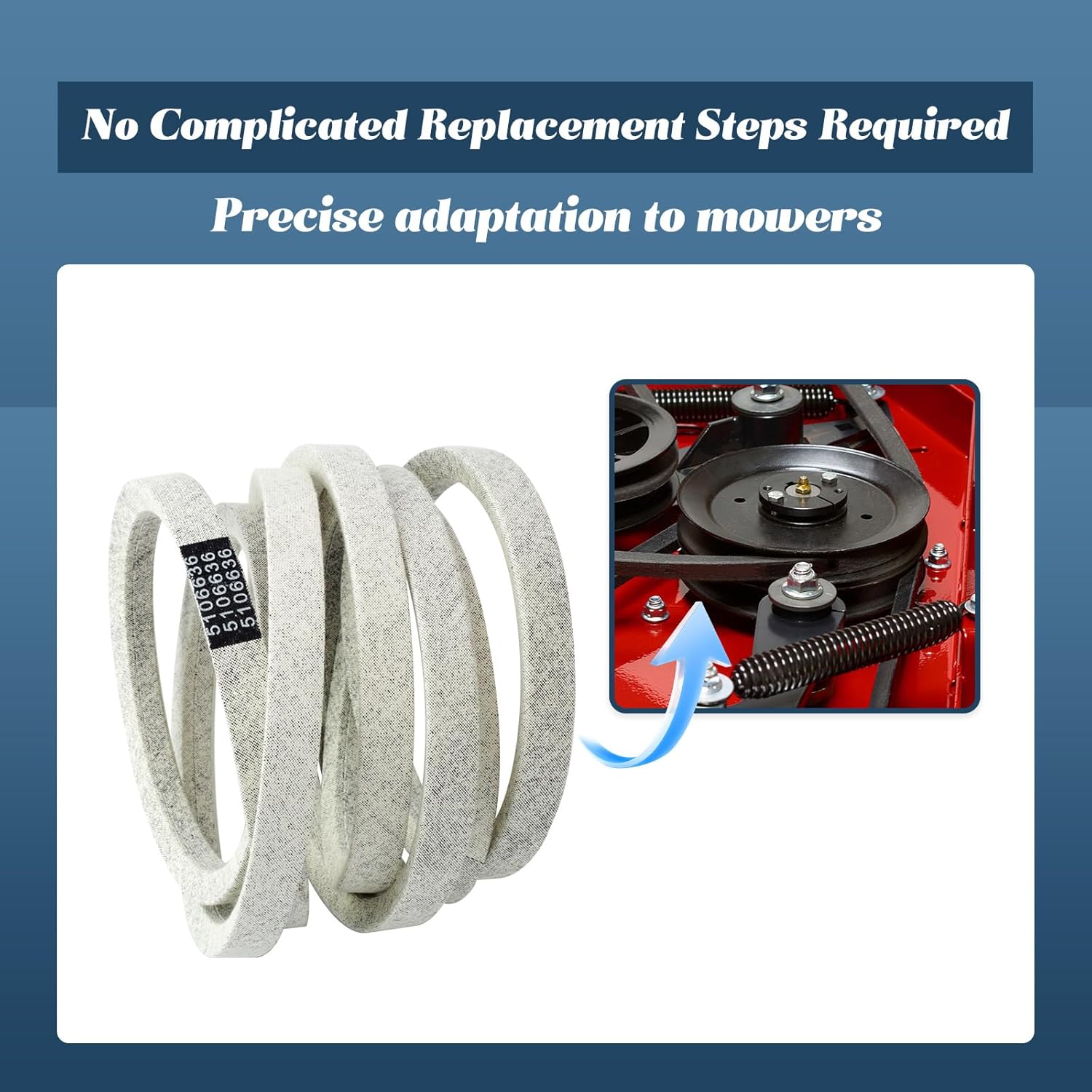 5106636 Deck Belt Compatible with Ferris ISX800 5901746 5901790 5901972 5901973 5902002 5902018 5902023 5901991 Series Lawn Mower 52" Deck Models, Drive V-Belt Replace 84001674