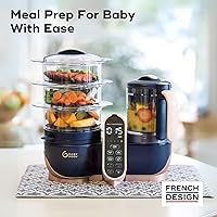 Vista 5 de Babymoov Duo Meal Station XL, 6 in 1 Food Processor with Steamer, Multi-Speed Blender, Warmer, Defroster & Sterilizer (Nutritionist Approved), pink