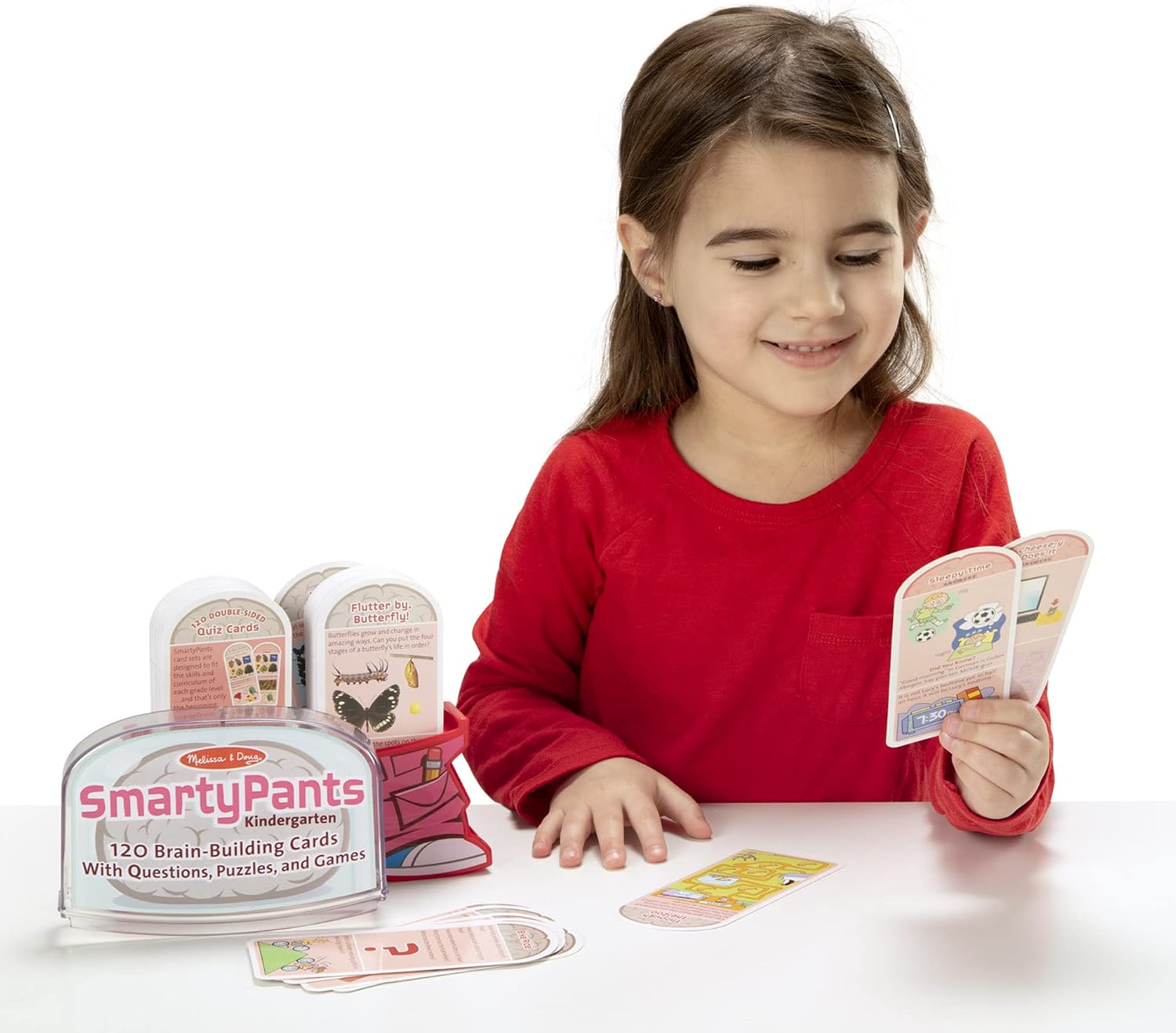 Melissa & Doug Smarty Pants Kindergarten Card Set - 120 Educational, Brain-Building Questions, Puzzles, and Games