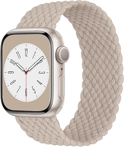 Correas trenzadas Solo Loop, compatibles con Apple Watch Band de 1.496 pulgadas, 1.575 pulgadas, 1.614 pulgadas, 1.654 pulgadas, 1.732 pulgadas,