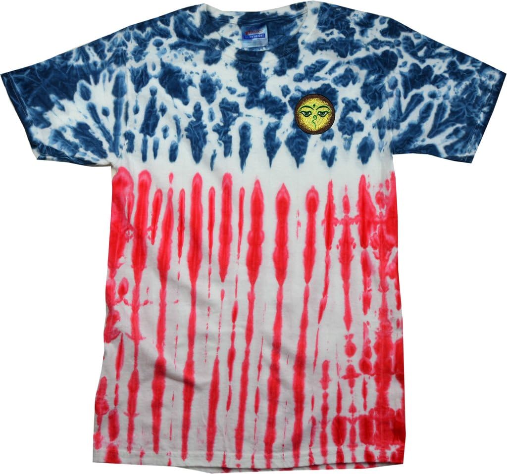 Buy Cool Shirts Yoga Shirt Buddha Eyes Patch (Pocket Print) Patriotic Tie Dye