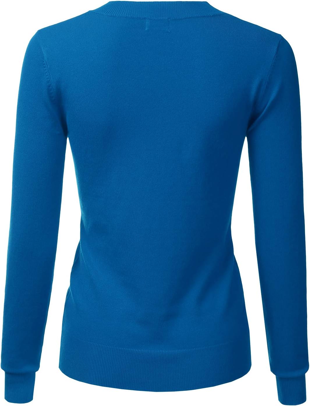 LALABEE Women's V-Neck Long Sleeve Soft Stretch Pullover Knit Top Sweater (S~XXL) - Image 3