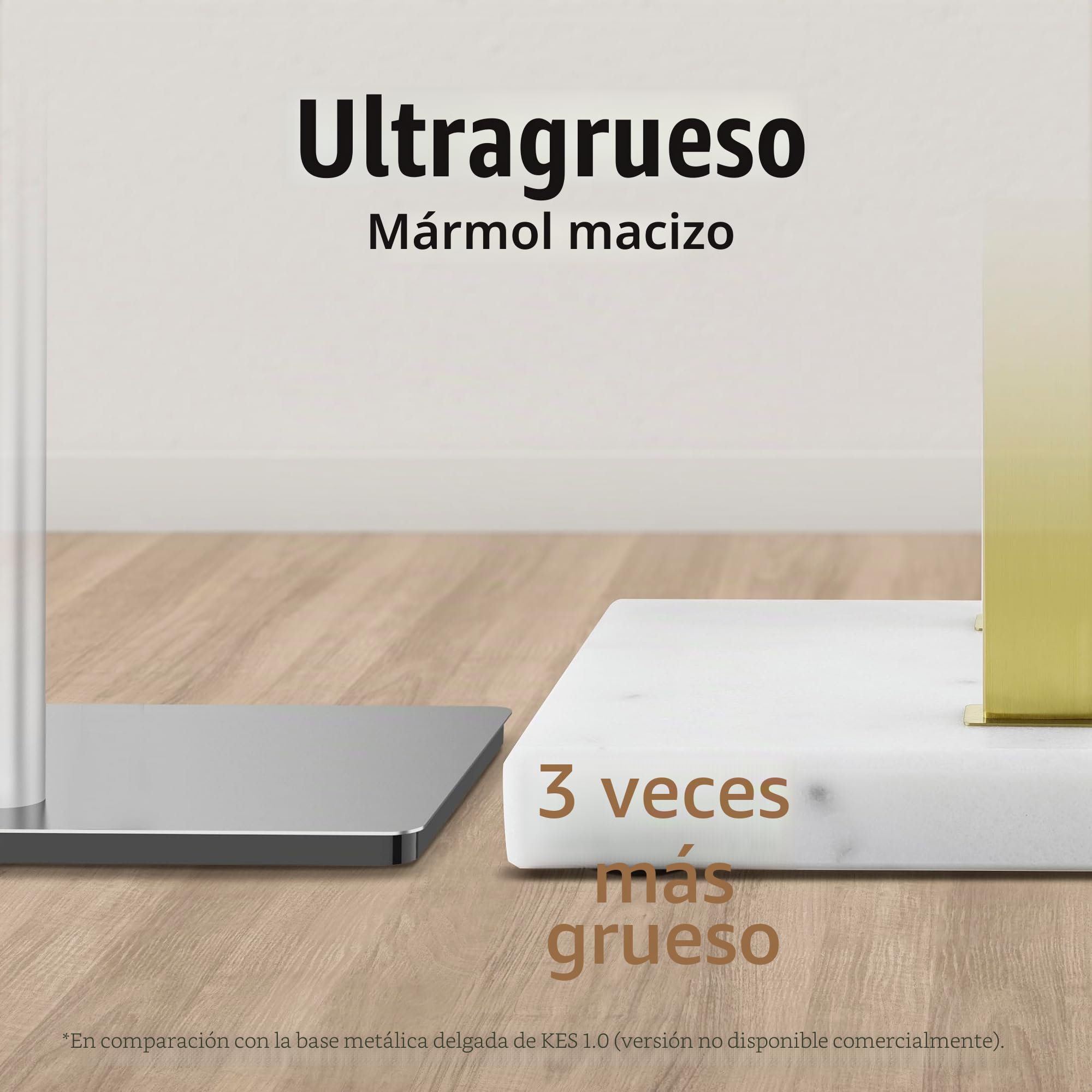 KES Toallero de Pie en Oro, Toallero Independiente con 2 Brazos, Toallero de Acero Inoxidable SUS304, Base de mármol, BTH217-BZ