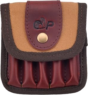 Leather and Canvas Rifle Cartridge Holder Ammo Wallet - WAYNE'S DOG