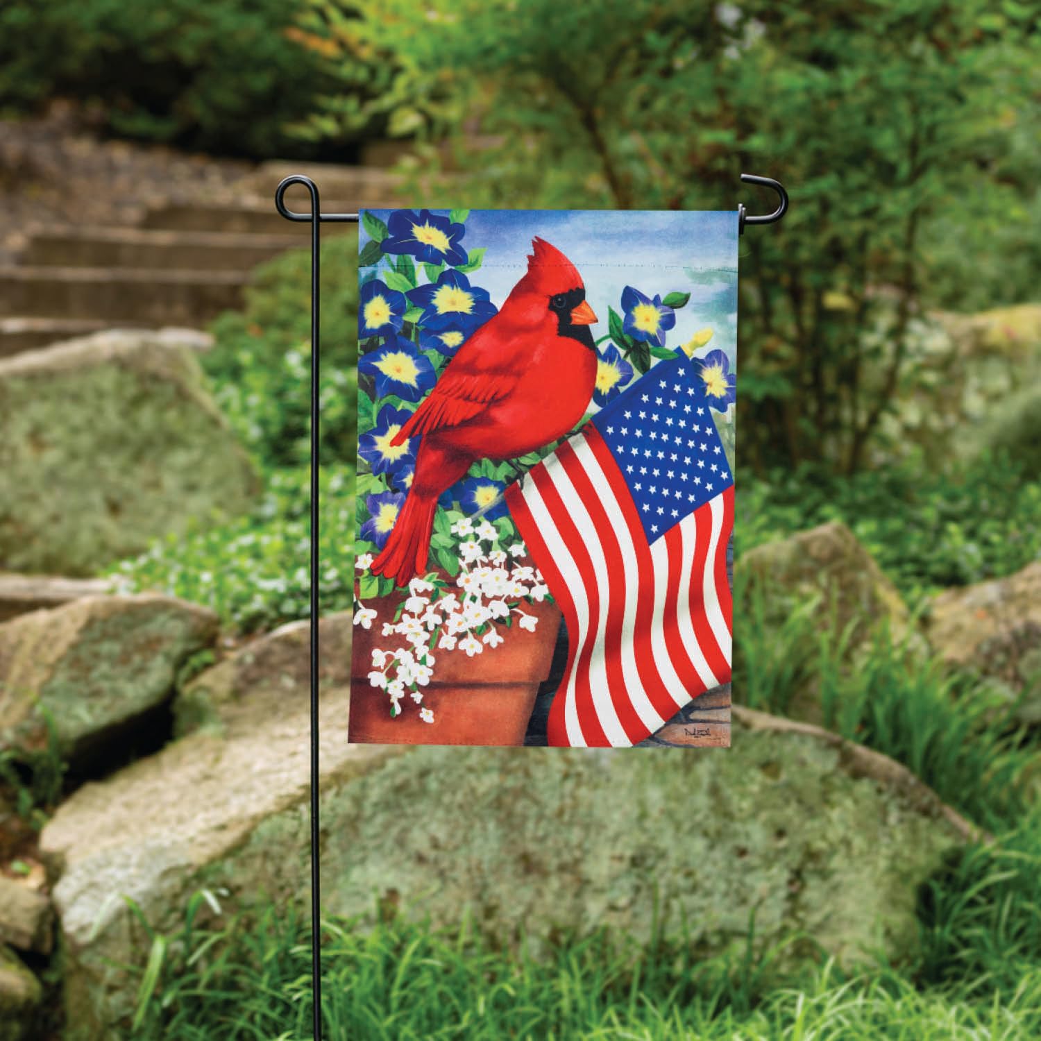 Amazon.com : Evergreen Patriotic Garden Flag 12x18 Double Sided