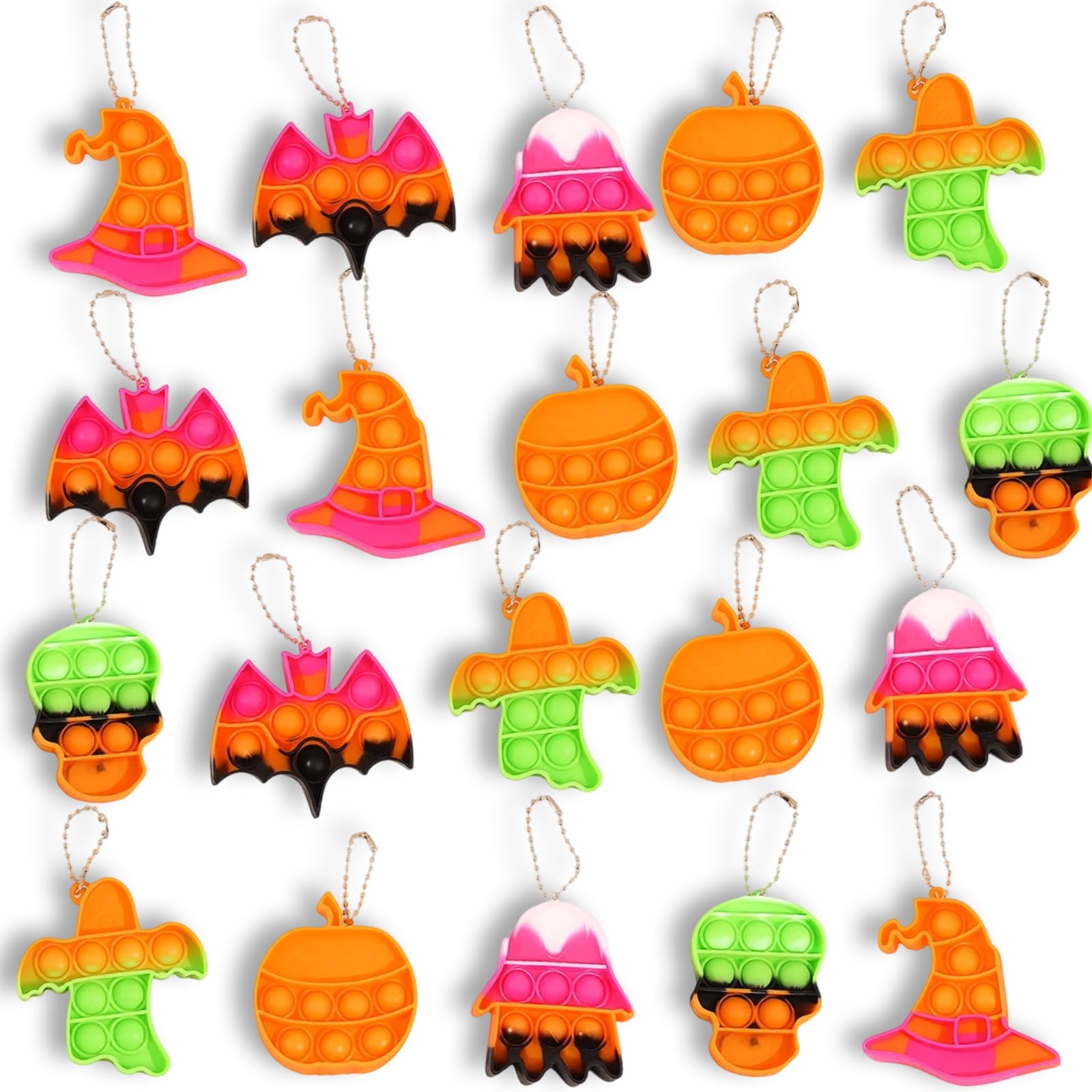 BeoTnp Halloween Party Bag Fillers, 24PCS Halloween Gifts For Kids, Trick or Treat Fidget Toys, Holiday Fillers For Children, Friends, Classroom Rewards, Party Toys and Gifts