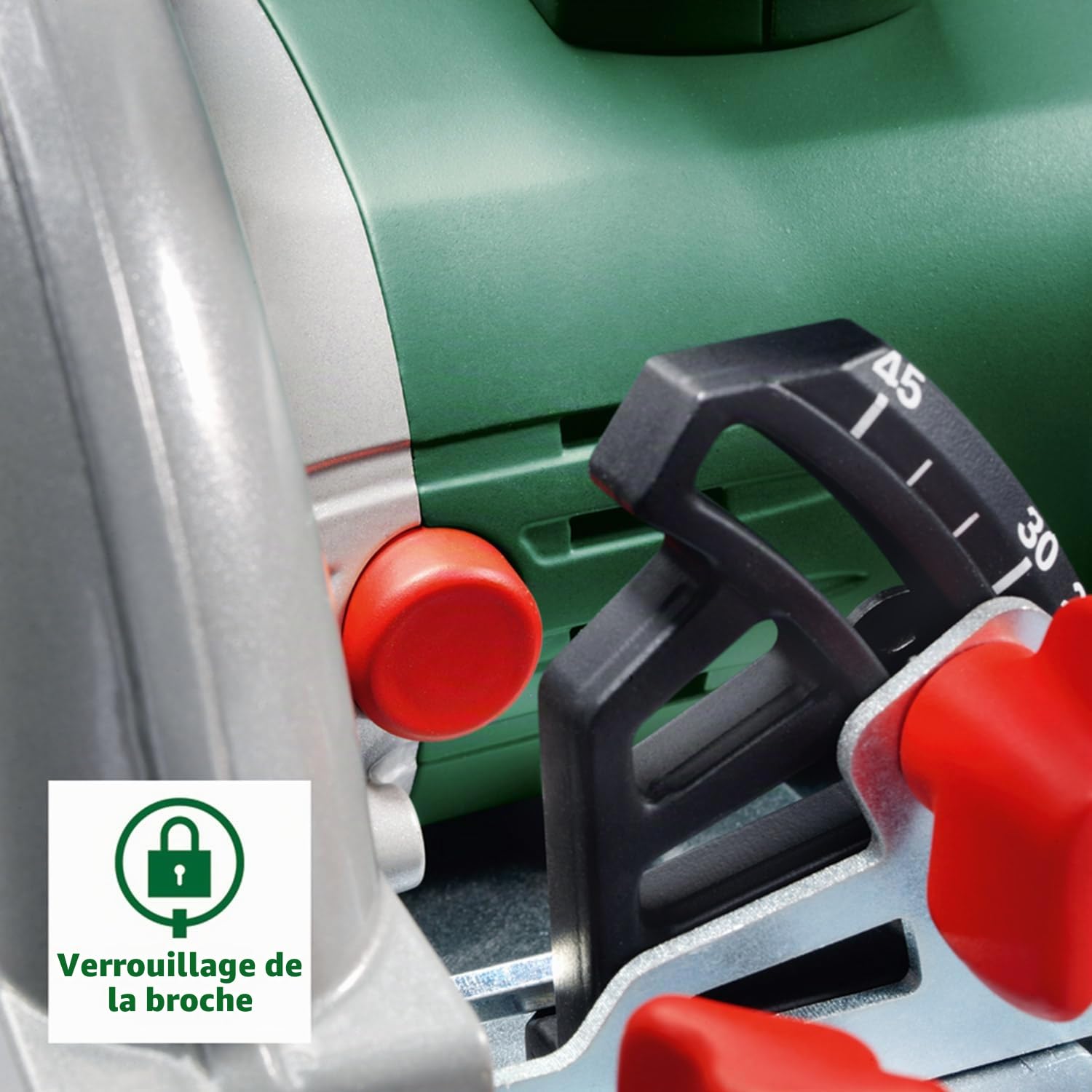 Bosch Home and Garden Scie circulaire filaire - PKS 55 A (1200W, livrée avec lame pour bois, butée Parallèle, emballage carton) Vert 25,4 cm