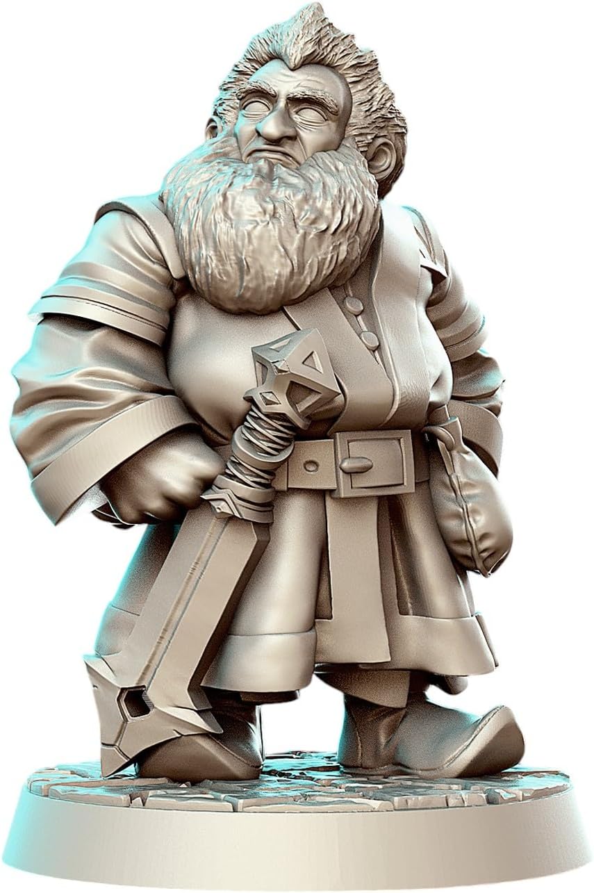 TYL DND 32 Unpainted Miniature for War Gaming | RPG Scale Figures, Detailed Tabletop Board Game Accessories | Realistic Tabletop Miniatures (C, 32mm)