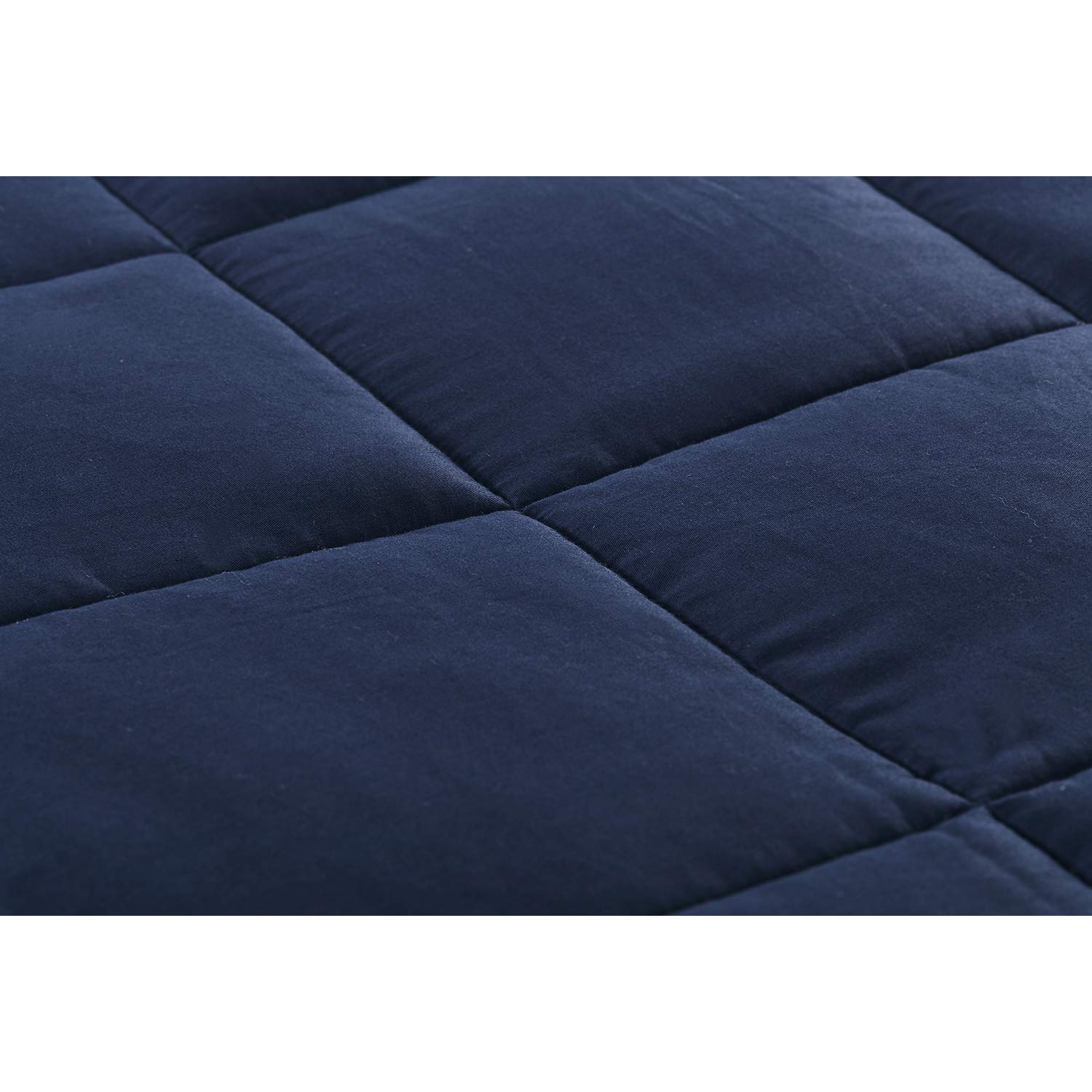 RelaxBlanket Coperta ponderata per letto king size, 200 x 200 cm, 13,6 kg, per letto singolo o matrimoniale, cotone di alta qualità con perline di vetro, blu navy