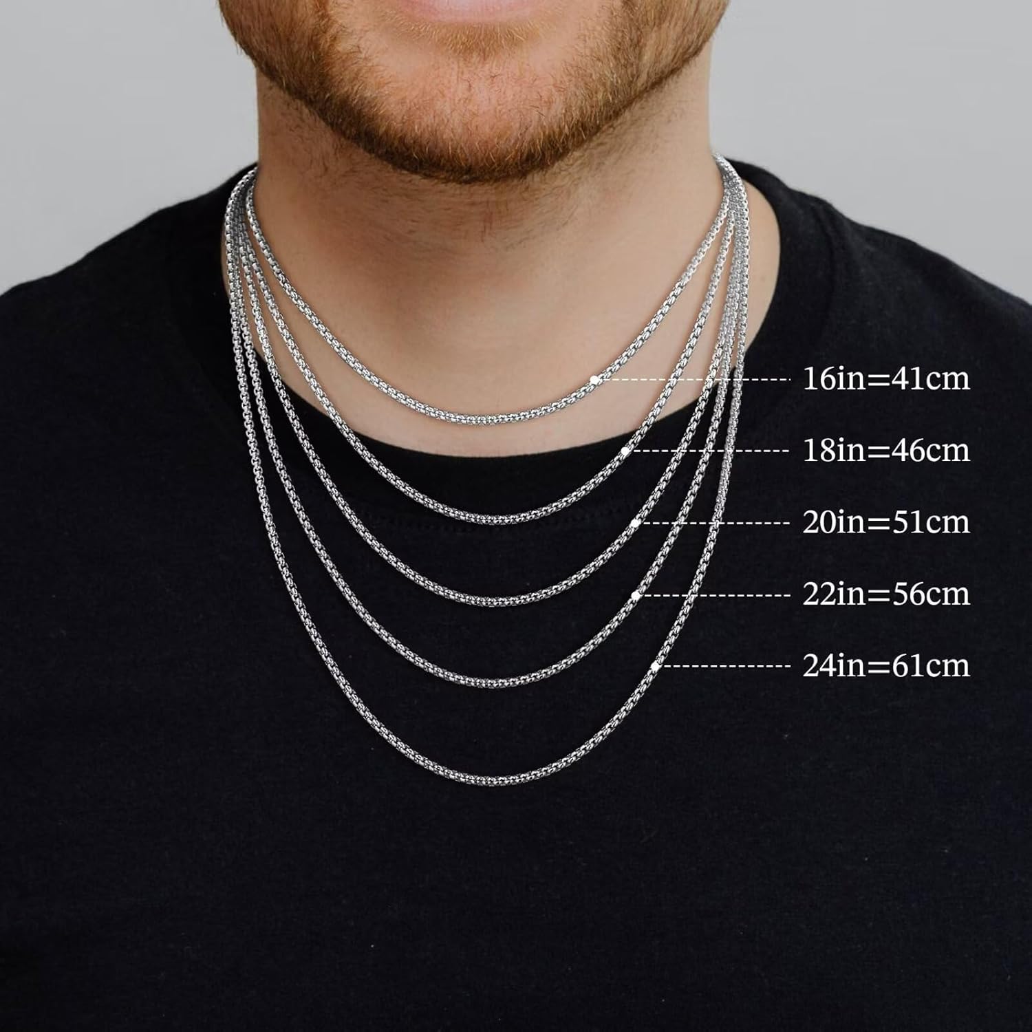 Ursteel S925 Sterling Silver Cross Necklace for Men Women - Stainless Steel Diamond Cut Chain Silver Mens Cross Pendant Necklace Jewelry 16-24 Inches - Image 5