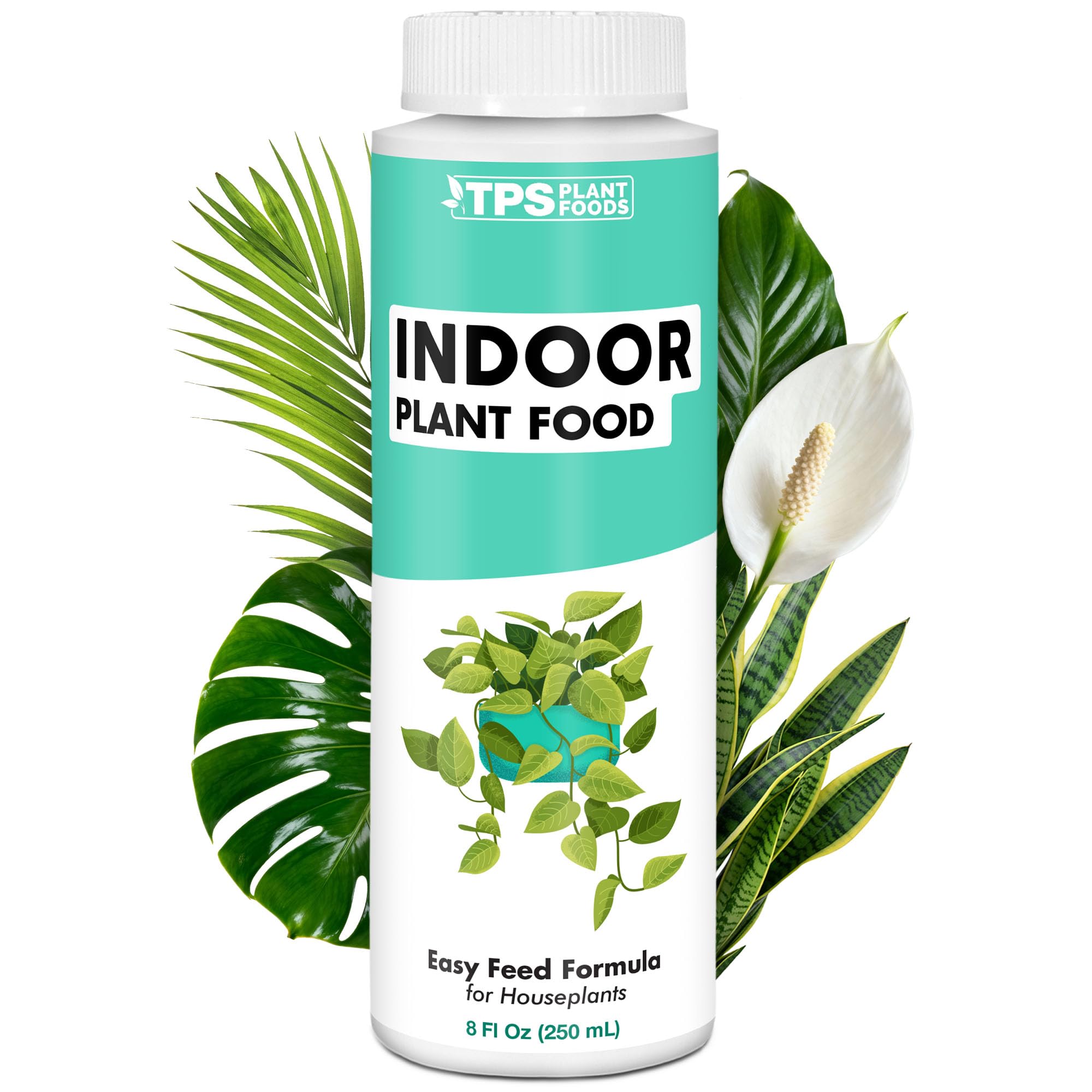 Indoor Plant Food - Liquid Fertilizer for Indoor Plants & Potted Houseplants, by TPS Plant Foods, 8 oz (250 mL)