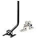 CeKay Adjustable Attic/Outdoor TV Antenna Mounting Pole Universal Mount Brackets Weather Station Mounting Pole - Easy Installation, Solid Structure, Weather Proof (1" Diameter,16.5" Arm Length)