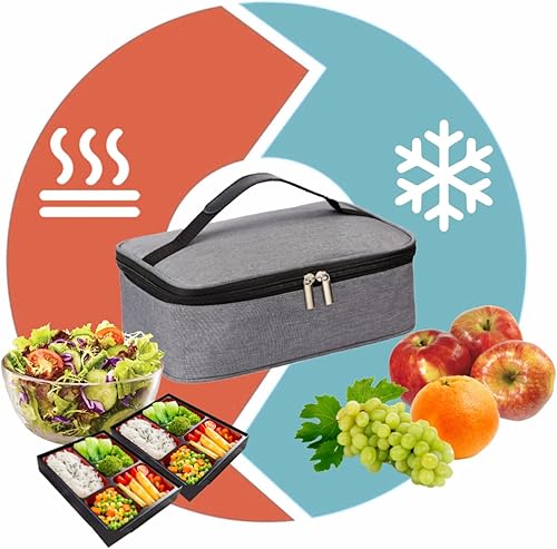 Miniatura 9 de Pequeña bolsa de almuerzo mini bolsa térmica portátil con aislamiento térmico negro