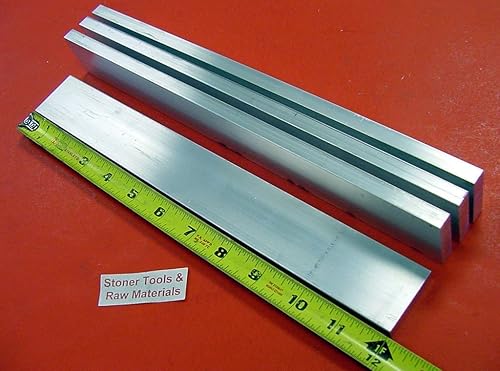 4 piezas 38 pulgadas x 1-12 pulgadas aluminio 6061 barra plana 12 pulgadas de largo T6 .375 pulgadas de molino sólido