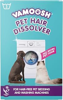 Vamoosh Bulk Pet Hair Dissolver | Front Load Washing Machine | Patented Pet Hair Dissolving Formula | Safe for Pets | No Harmful Chemicals | Leaves No Residue | Dissolves Pets Fur | 100g (Pack of 12)