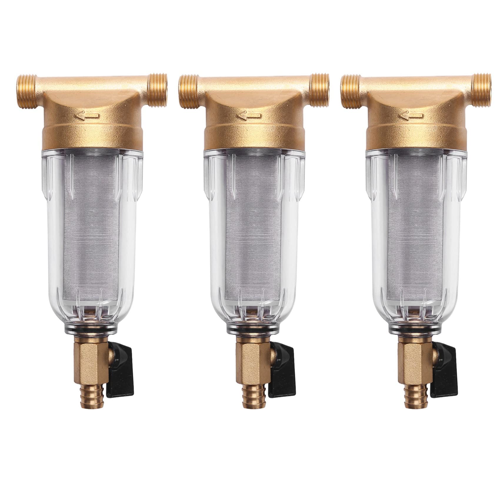 Filtres à eau à bouche fendue purificateur préfiltre en cuivre 3x 4 pour tuyau