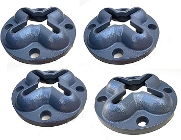 NEW Lot 4 Auto Body Floor Anchor Pot Set DIY 10 Ton Hold Chain Slots In Ground Slot