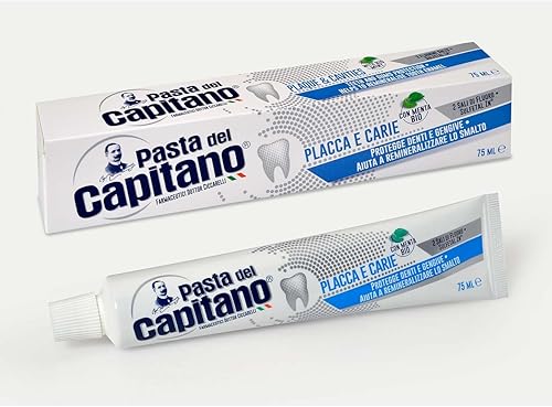 "Plaque and Caries" con pasta de dientes de menta orgánica de 2.5 fl oz x tubo de 2.5 onzas líquidas, paquete de 3