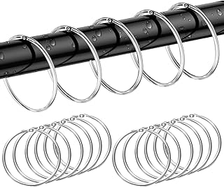 12 pcs Shower Curtain Rings Anillos de la Cortina de Ducha del Paquete, Ganchos antioxidantes de la Cortina de Ducha de la Astilla, Ganchos Redondos de la Ducha del Metal para el Cuarto de baño