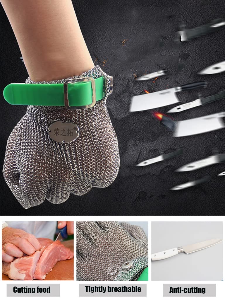 Guantes de protección Protectora de Clase 9, adecuados for la Cocina/jardín/Aventura al Aire Libre, común for Manos a la Izquierda y Derecha (Color : 2pcs/L)