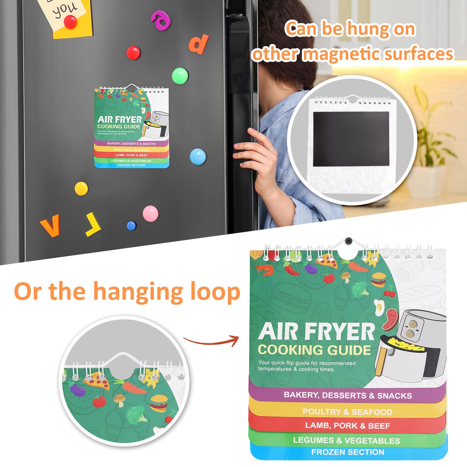 Air Fryer Liners with Magnetic Cheat Sheet - 2 Pack -7 Air Fryer Liners with Magnetic Cheat Sheet - 2 Pack -7