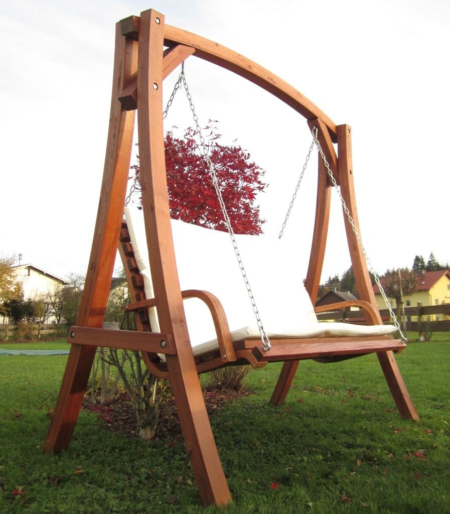 AS-S Columpio de Hollywood Columpio de jardín Columpio de Madera de Madera Alerce Modelo KUREDO103OD