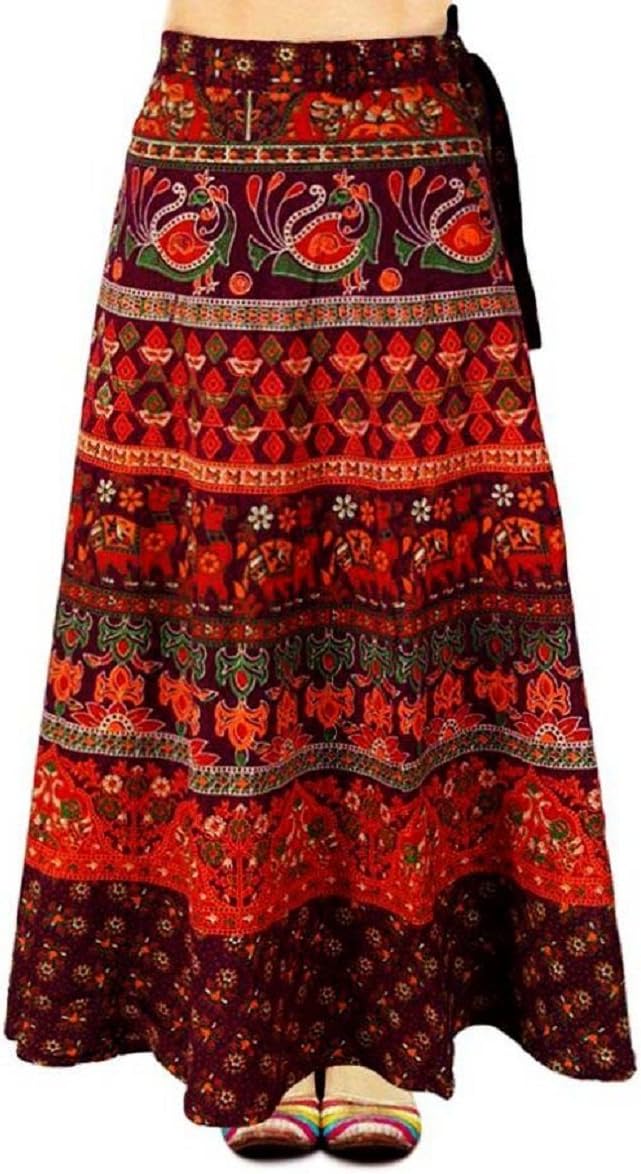 Women Maxi Skirt (SPOMP018_Multicolored_Free Size)