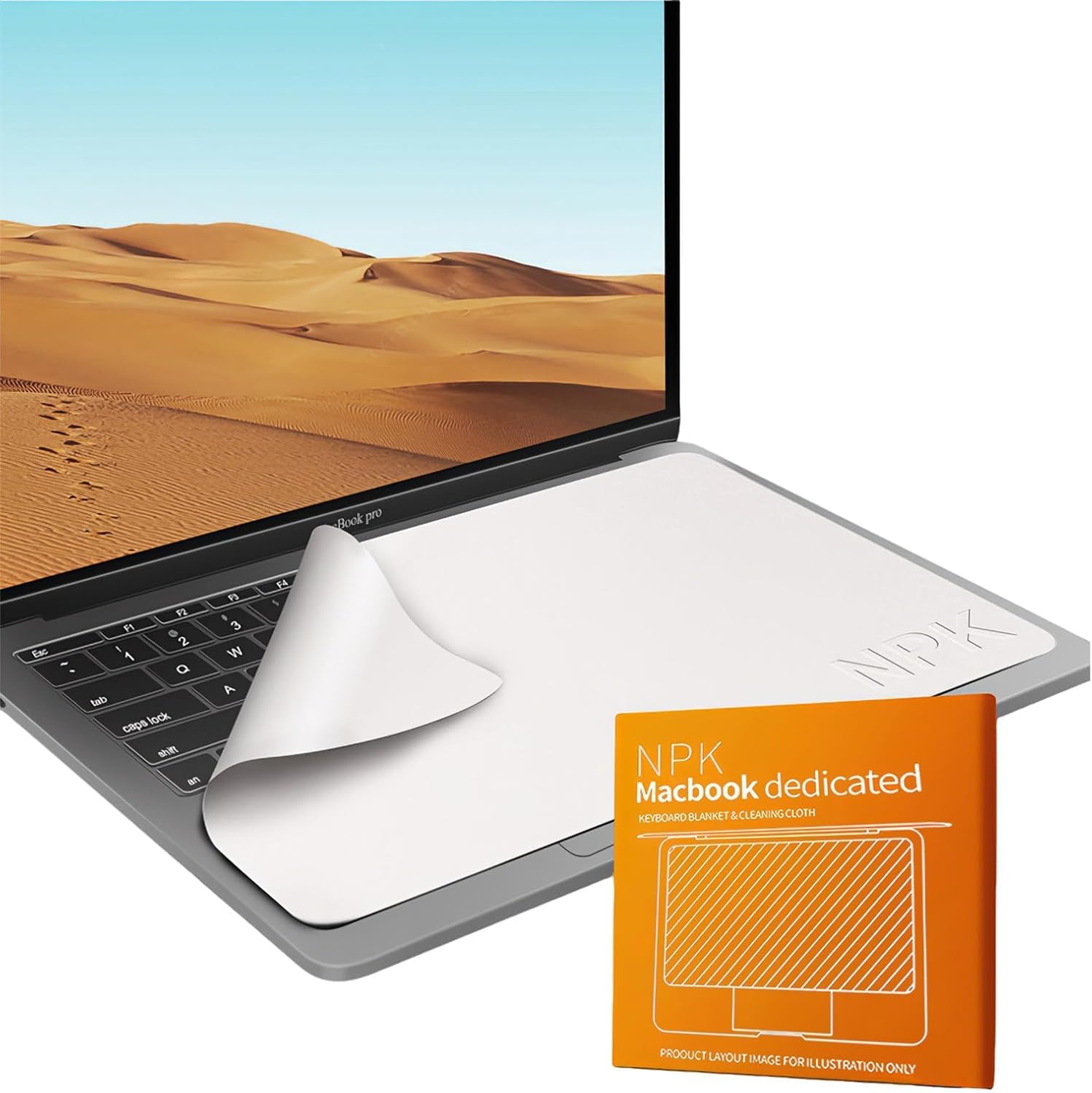 Pellicola protettiva per tastiera e schermo, set di protezione per tastiere e display di laptop - Panno in microfibra (34 x 22,5 cm) per MacBook Pro da 15 e 16 pollici, Dell XPS,HP Envy e altri - Amazon product rated Grade D