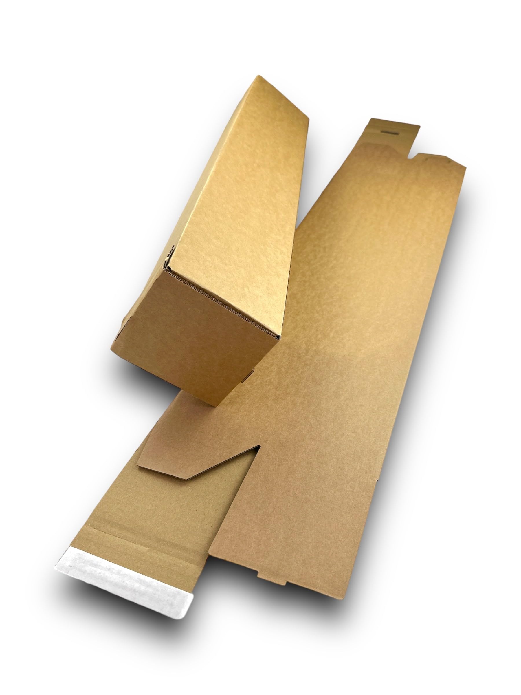 Versandhülsen Verpackungsrohr Faltkarton Versandkarton aus starker Wellpappe , Versandrolle , 870x105x105 mm , Versandrohr , Versandhülsen eckig, Versandrolle (60)