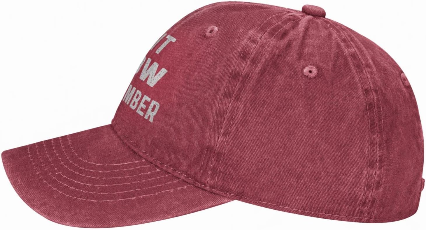 Shit Show Crew Member Cap for Men Baseball Hat with Design Hat Red - Image 3