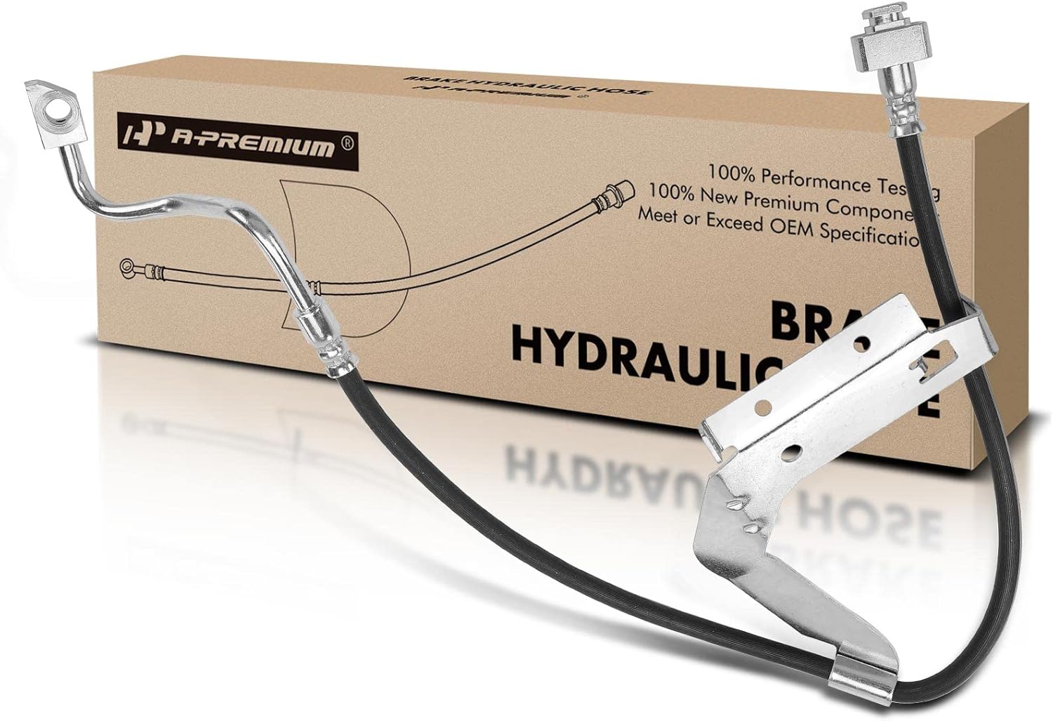 A-Premium Front Driver Brake Hydraulic Hose Compatible with Select Ford Models - F-250 F250/F-350 F350/F-450 F450/F-550 F550 Super Duty, 2011-2012 - Replace# BC3Z2078C