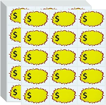 450 Pcs 2"x3" Removable Yard Sale Stickers with Blank Writing Space - Perfect for Flea Markets, Yards & Estate Sales