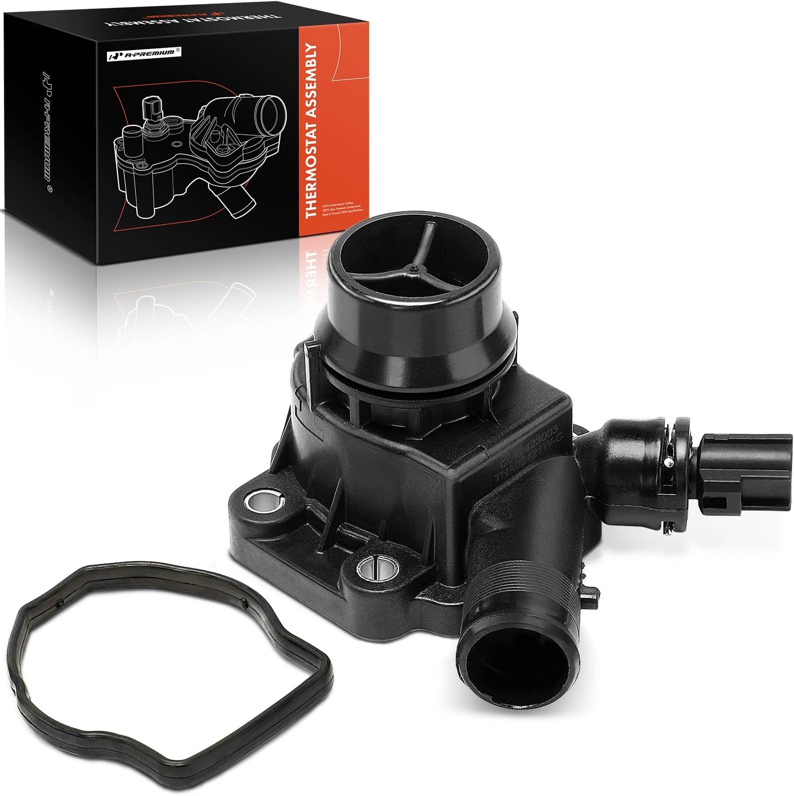 A-Premium Thermostat Housing Kit Compatible with Land Rover LR2 Volvo S60 S80 V60 V70 XC60 XC70 XC90 2008-2015 L6 3.0L 3.2L