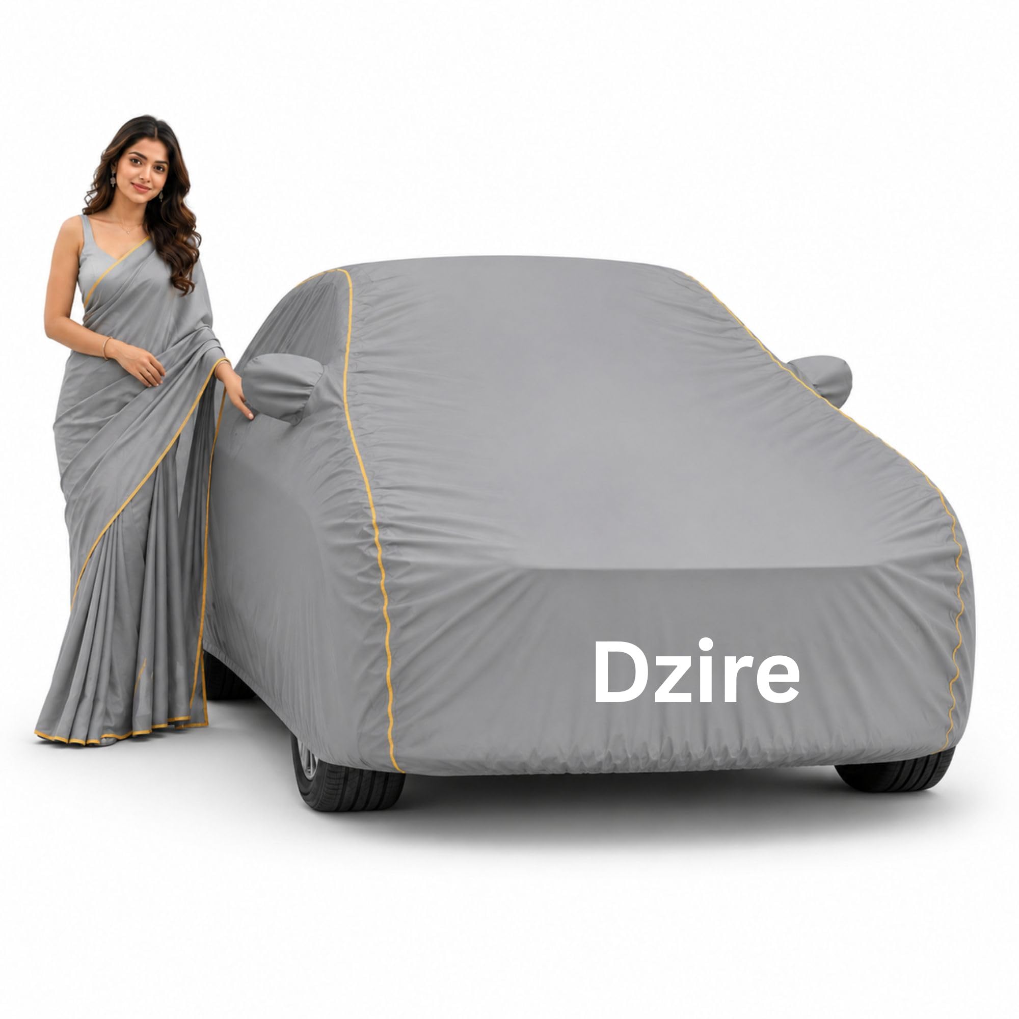 Magic 6-Layer 100% Waterproof Custom Fit Car Cover for Dzire (All Models) Grey | All Weather Protection | UV, Heat, Rain, Dust & Scratch Resistant | Outdoor & Indoor Full Body Car Cover-image-44