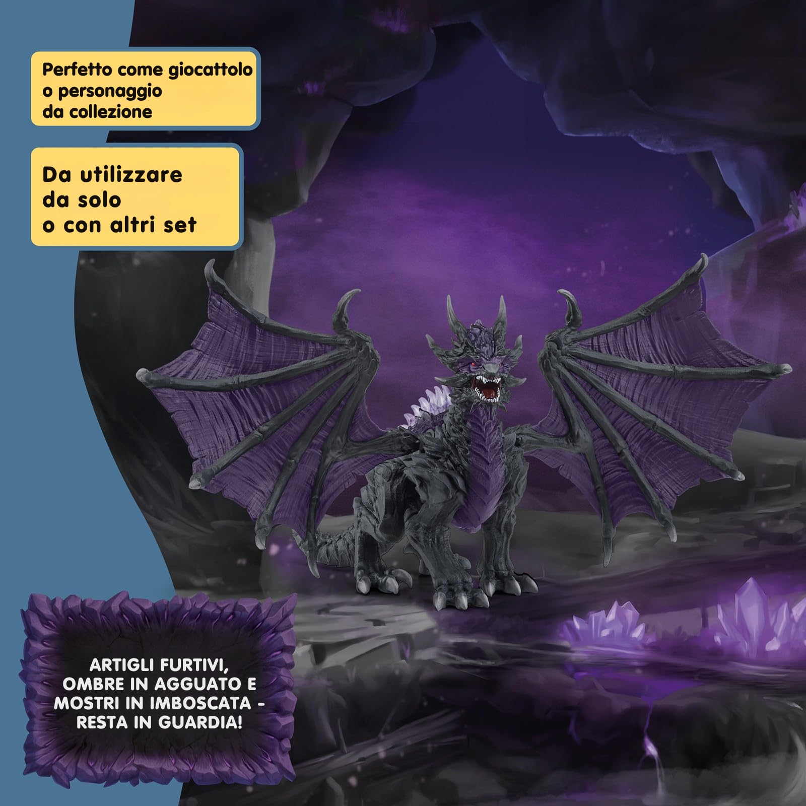 Schleich ELDRADOR | Drago dell'ombra 70152 | 19 x 22 x 13 cm