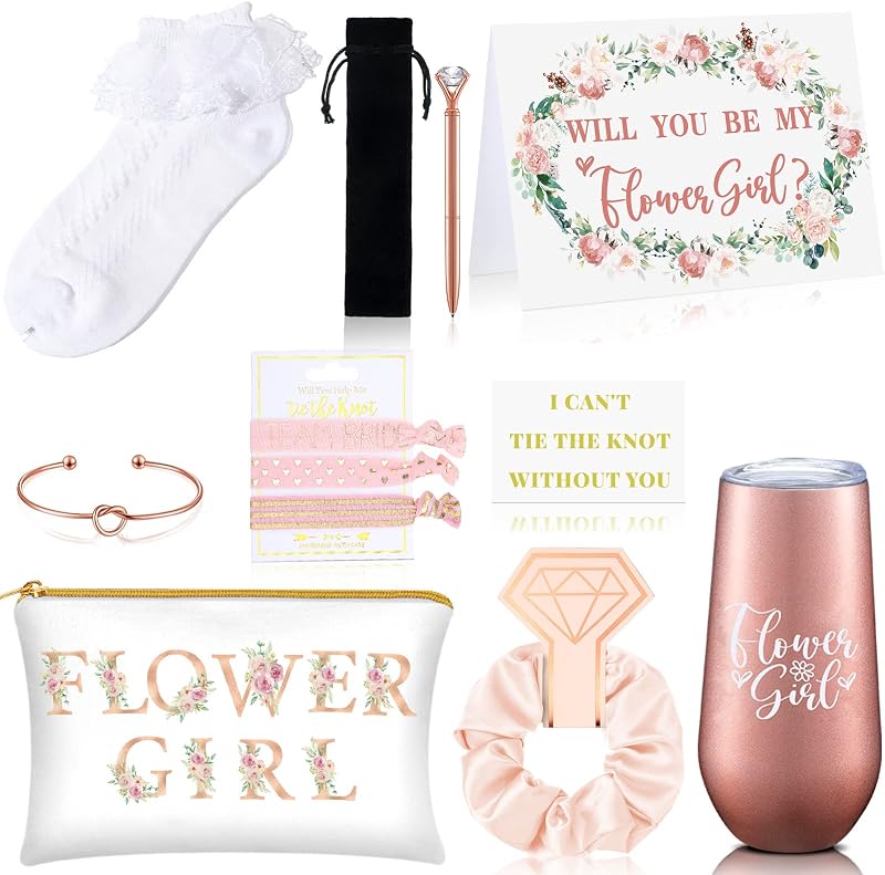 Yexiya Conjunto-presente com 13 peças para damas de honra, rosa
